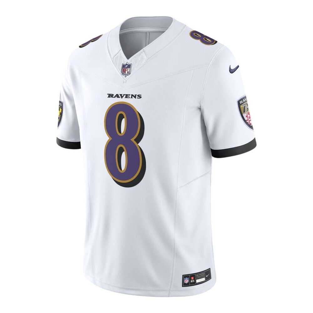 Nike NFL Ravens Lamar Jackson White Jersey L Loose Fit